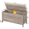 Toy Box, Retro Wooden Look Storage Chest with Safety Hinge, Entryway Storage Bench Supports 220 lb - 4 of 4