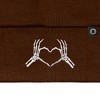 Dalix Heart of Bones Embroidered Beanie Skeleton Warm Winter Knit Hat for Women - 2 of 4
