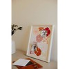 Petal Lane 22"x18" Pink Floral Magnet Board Framed Wall Art Natural - 3 of 4