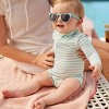 Carter's Just One You® Baby Boys' Long Sleeve One Piece Striped Unisuit - White/Green - 2 of 3