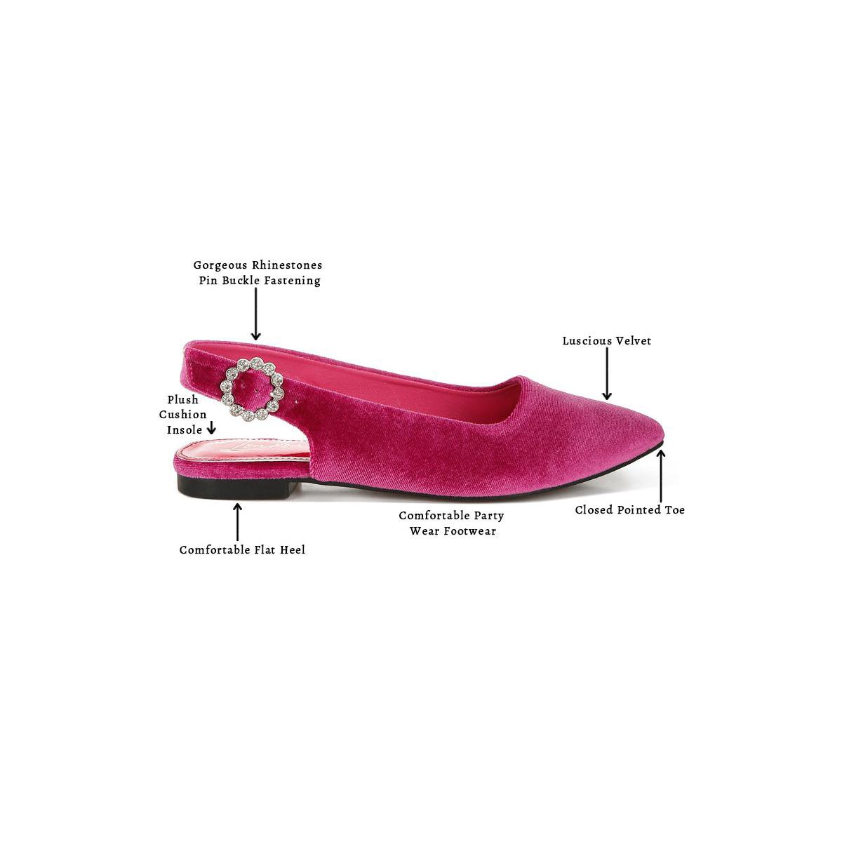 Женские сандалии London Rag Womens Dolan Velvet Slingback Flats Sandals 7 — фото 6