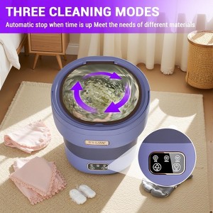 12L Portable Washing Machine, Foldable Mini Washer with with 4 Modes and Spin Basket Deep Cleaning - 1 of 4