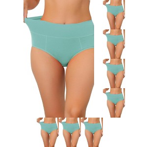 INSPIRE CHIC Women's High-Waisted Available in Plus Size Tummy Control Briefs 8 Packs - 1 of 4