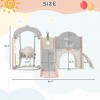 Kids and Swing Set, Toddler Freestanding Playset with Basketball Hoop, Climbing Frame and Telescope, Playground Birthday Gifts for Boys Girls - 2 of 4