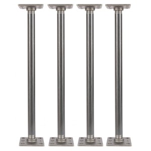 Pipe Decor 3/4 in. x 18 in. Square Flange Pipe Table Legs - 4 Pack - 1 of 4