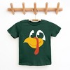 Turkey Face Side - Kids Youth Short Sleeve Tee and Toddler Short Sleeve Tee - 2 of 3