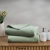 Turkish Cotton Bath Towel Green - Wellbe - 3 of 4