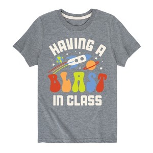 Boys' - Instant Message - Rocketship Having A Blast In Class Short Sleeve Graphic T-Shirt - 1 of 4