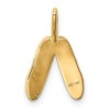 Black Bow Jewelry 14k Rose Gold Petite 3D Ballet Slippers Pendant - 3 of 4