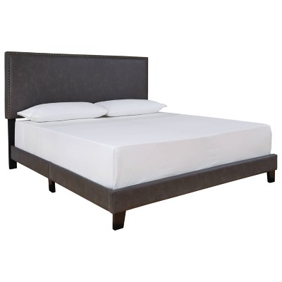 Queen Vintasso Upholstered Bed Grayish Brown - Signature Design by Ashley