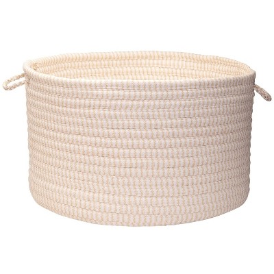 Colonial Mills Solid Ticking Storage Basket, 18 by 12-Inch, Canvas