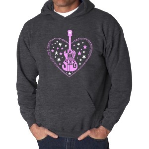 LA Pop Art It's A Love Story - Men's Word Art Hooded Sweatshirt - 1 of 4