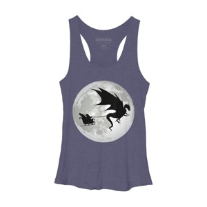 Women's Design By Humans Christmas Santa Claus By NekoShop Racerback Tank Top - 1 of 3