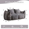 CAVINAS Bean Bag Couch for Adults, 75.2" Oversized Fluffy Faux Fur Loveseat, 2-Seater Couch with Memory Foam Filled for Living Room,Bedroom - 4 of 4