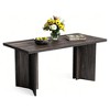 MAYEERTY 63" End Table, Farmhouse Kitchen Table with Large Tabletop for 4-6 - 4 of 4
