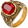 Steeltime Men's stainless steel and simulated diamond ring. Color Options: Silver, Gold. Size Option: 9-12 - 2 of 4