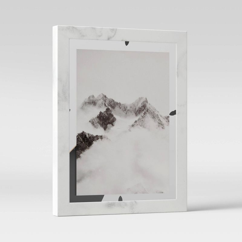 6&#34; x 8&#34; Faux Marble Table Frame Gray - Threshold&#8482;, 1 of 6