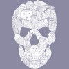 Women's Design By Humans Sketchy Owl Skull By Dinny Racerback Tank Top - 2 of 3