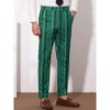 Lars Amadeus Men's Casual Striped Slim Fit Flat Front Contrast Color Trousers - 2 of 4