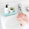 BRINJOY Wooden Countertop Riser - Waterproof Display Stand for Bathroom Kitchen Decor, Light Blue - 2 of 4