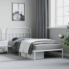 vidaXL White Metal Bed Frame with Sturdy Headboard - Industrial Style Single Bed Frame - 3 of 4