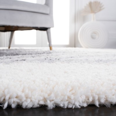Fontana Gray and White Shag 4' x 6' Area Rug