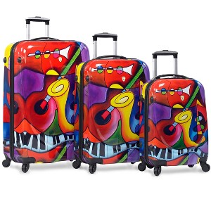 Dejuno 3-Piece Lightweight Hardside Spinner Upright Luggage Set - Jazz - 1 of 4
