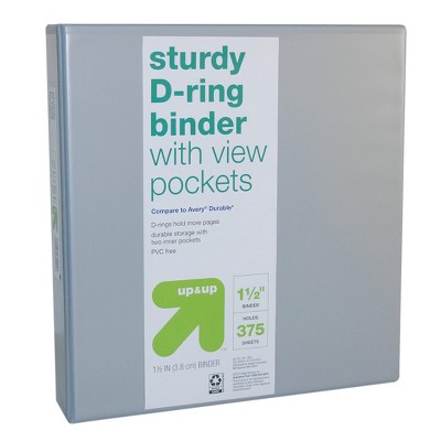 1.5" 3 Ring Binder Clear View - up&up™