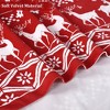 Christmas Tree and Deer Design Xmas Curtains Velvet Room Darkening Window Drapes - 3 of 4