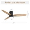 HOMLUX 56" Ceiling Fan with LED Light & Remote Control & Reversible Motor,Black - 3 of 4