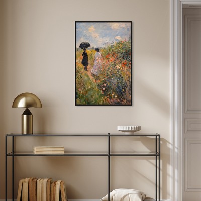 Vincent Van Gogh Inspired 31" x 21" Canvas Print in Black Frame