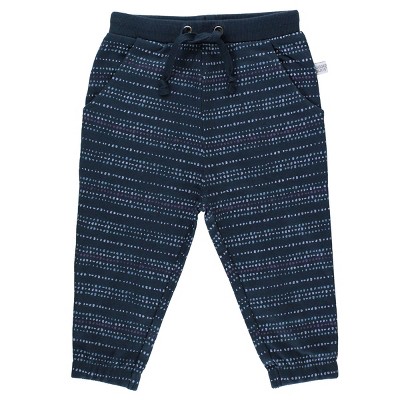 Image of RuggedButts Dotted Stripe Jogger Pants - Blue : 3-6 Months