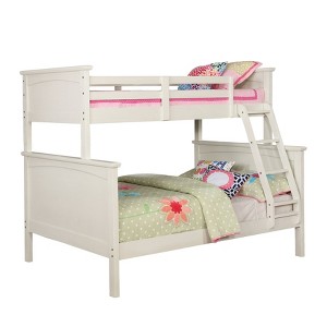 Reece Kids Bunk Twin/Full Bed White - ioHOMES, Winter White