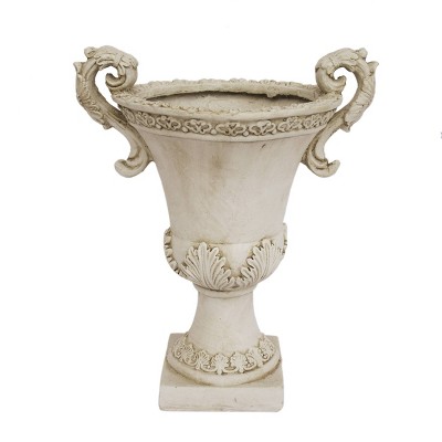 19.25" Delphine Lightweight Concrete Patio Urn Planter White - Christopher Knight Home