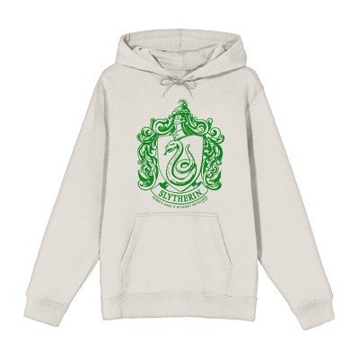Harry Potter Slytherin Crest Long Sleeve Unisex Adult Hooded Sweatshirt-Medium