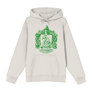 Harry Potter Slytherin Crest Long Sleeve Unisex Adult Hooded Sweatshirt-Medium - 1 of 2