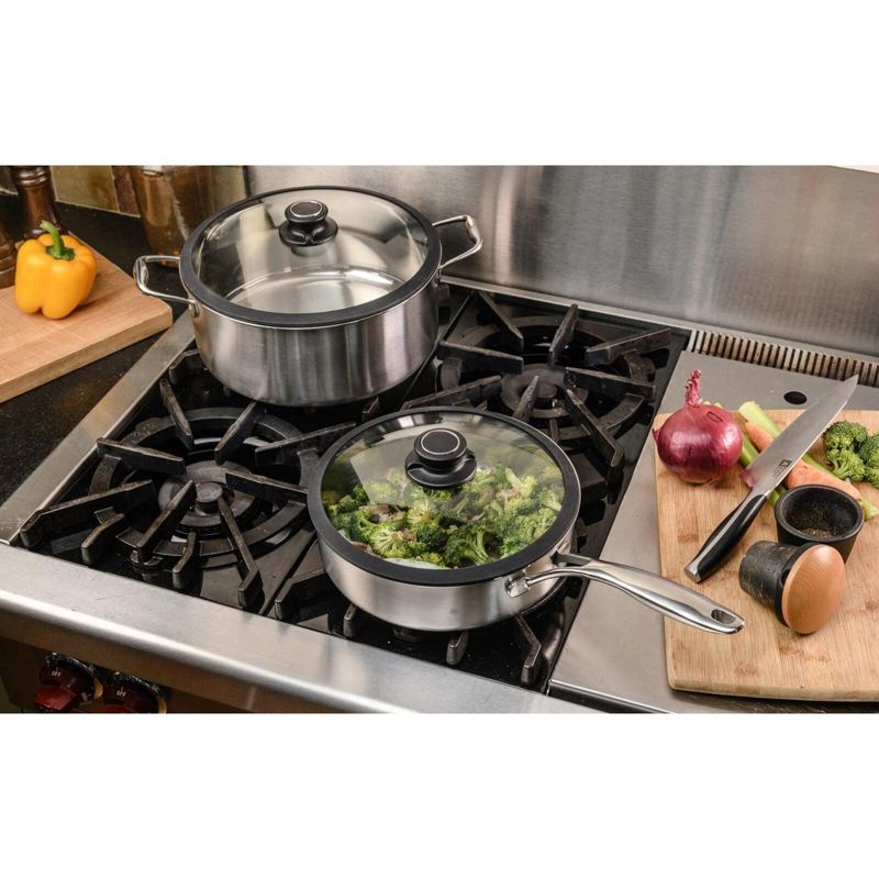 Frieling Black Cube, Saute Pan w/Lid, 9.5" dia., 3 qt., Stainless steel, 5 of 6