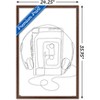 Trends International LINE AND BRUSH - Continuous Line Cassette Player Framed Wall Poster Prints - 3 of 4