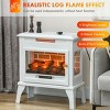 SEVOBAL Fireplace Insert Heater Mantel 3D Flame ABS Heater Fireplace Stove Bottom Air Outlet Fire Place Panoramic 3-Side View, White, 26.2"*14.2"*25" - 4 of 4