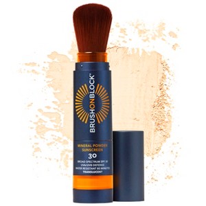 Brush On Block SPF 30 Mineral Powder Sunscreen, Refillable, Broad Spectrum, Water Resistant Face Protection, For All Skin Tones & Types - 1 of 4