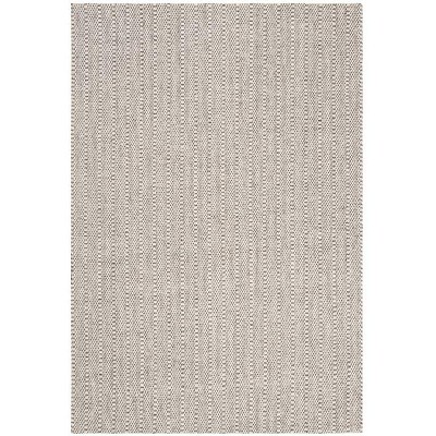 Elegance Gray and Ivory Hand-Knotted Wool Area Rug, 4' x 6'