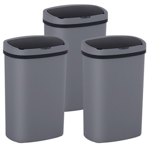 BestMassage 13 Gallon Trash Can Modern Touchless Garbage Can Kitchen Waste Bin with Large Capacity Waterproof Odor Control - 1 of 4