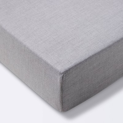 Fitted Crib Sheet Solid - Cloud Island™ Dark Gray : Target