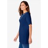 Woman Within Plus Size 7-Day Embroidered Layered-Look Tunic - 4 of 4