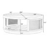 1pc Round Coffee Table, Wood Top with PE Rattan Sides, Modern Storage Table for Living Room or Lounge Area - Coolbibila - 4 of 4