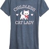 Women's - Instant Message - Childless Cat Lady Coquette Kitten Short Sleeve Graphic T-Shirt - 2 of 4