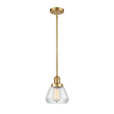 Fulton - 1 Light Stem Hung Mini Pendant In Industrial Style-9 Inches Tall and 7 Inches Wide