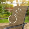 Nasitip Outdoor Swivel Bar Stools Set of 2, Patio High Chairs with Armrests, Textilene Fabric, 360° Rotation - 4 of 4