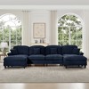 GDFStudio Arthur Modern Chenille Upholstered Sectional Sofas with Removable Ruffles Pleats Skirts and Spindle Legs - 2 of 4