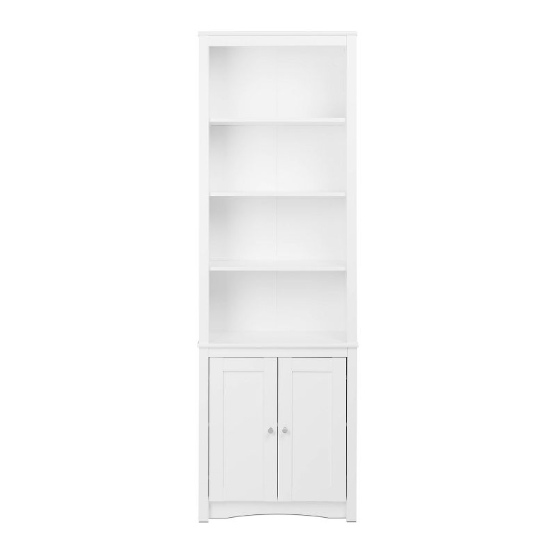 80&#34; 2 Shaker with Tall Bookshelf Doors White - Prepac, 5 of 11